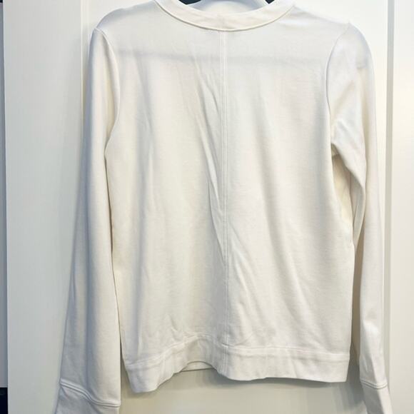Athleta Eastbound Half Zip Sweatshirt XS Women's White Zip-Up Top - Picture 8 of 13